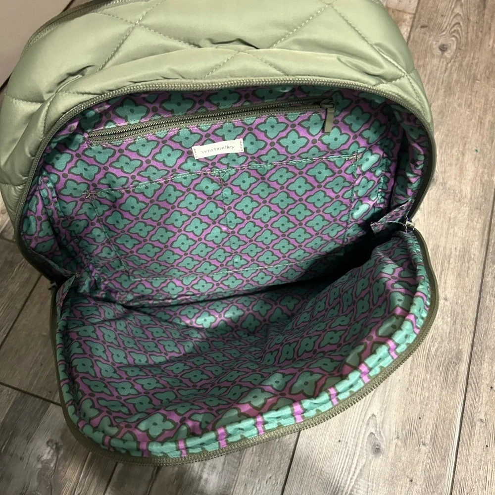 Vera Bradley Outlet Ultralight Commuter Backpack in the color Sage Green olive